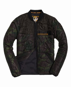 Superdry Air Corps Padded Liner Férfi Kabát Fekete/Camo | PGIVQ2159